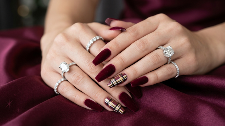 18 Burgundy Plaid Nail Art Designs 2026: Chic, Cozy & Luxury Summer Nail Inspiration