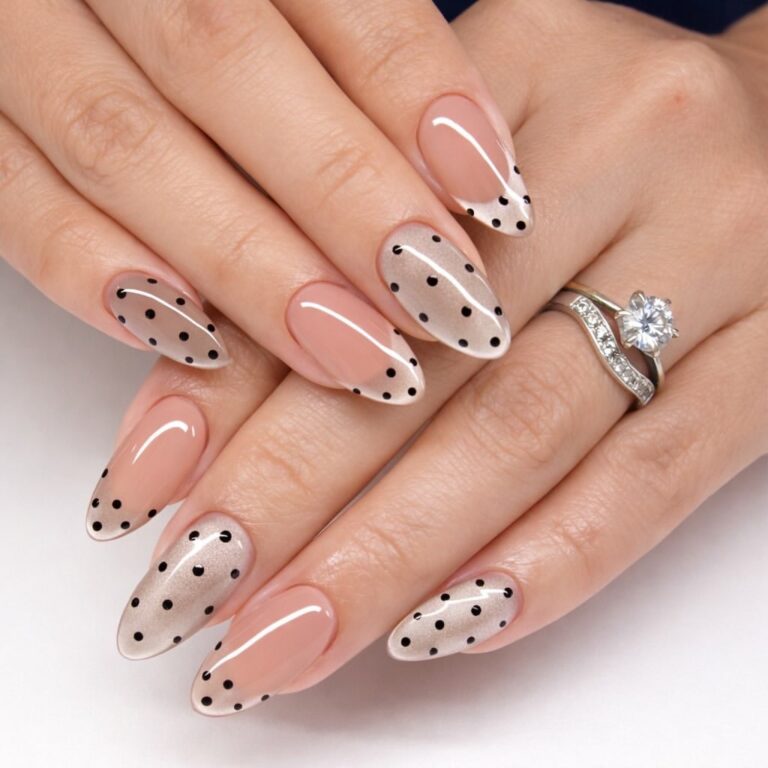 Modern Polka Dot Nails for a Cute and Classy Look